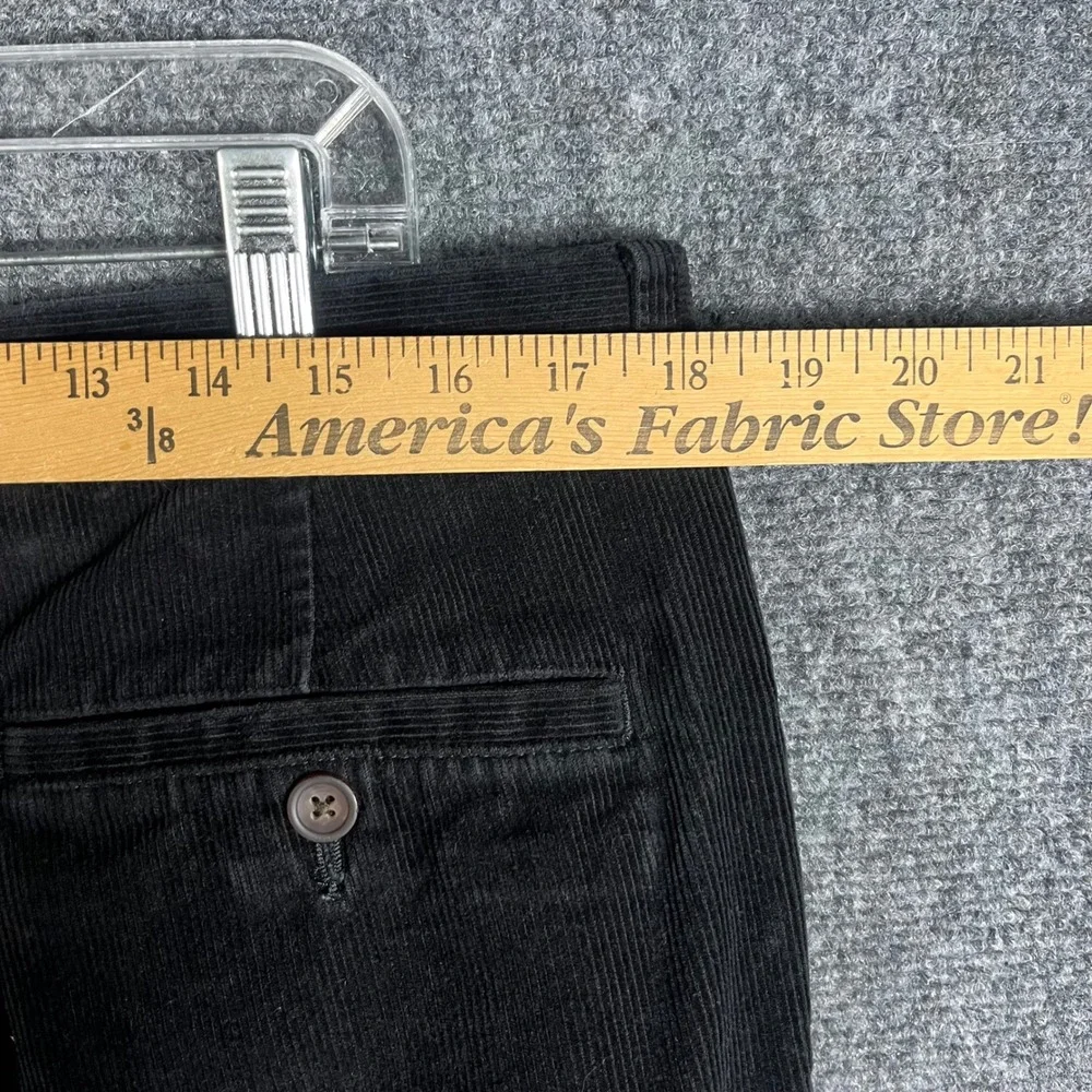 Ralph Lauren Corduroy Pants Mens 36x29 Black Straight Leg Cotton Trousers